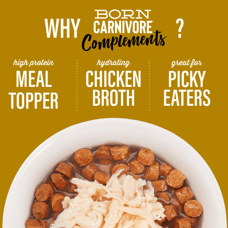 Tiki Cat Born Carnivore Complements Wet Cat Food Topper, Chicken, 2.1-oz image number null