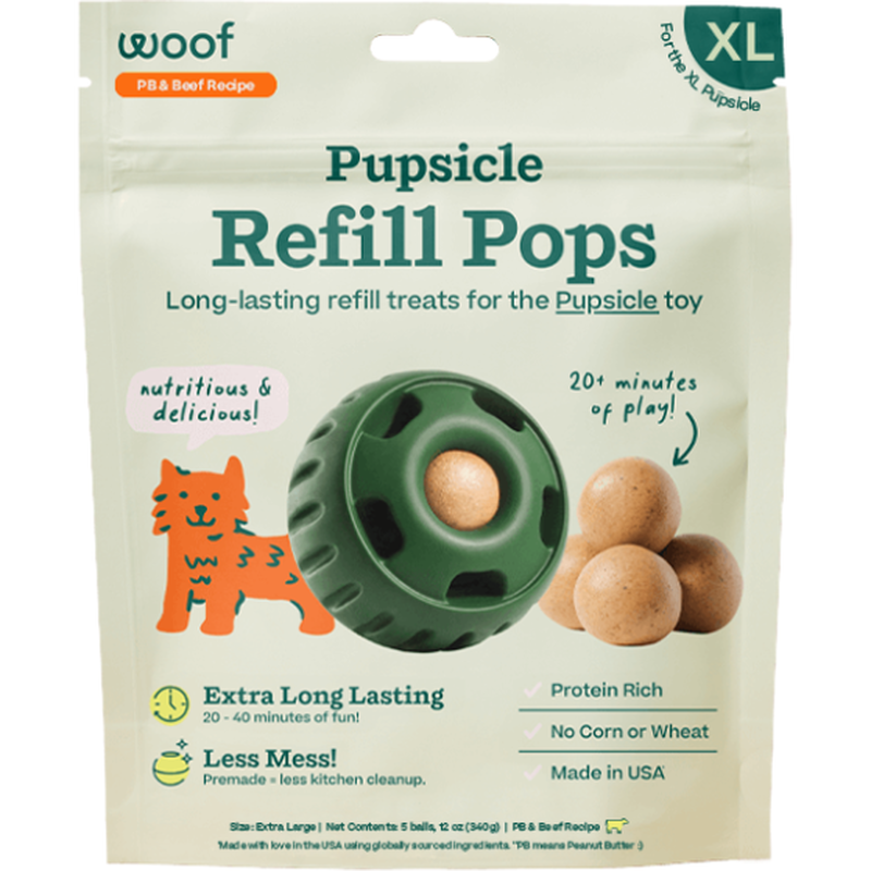 Woof Pupsicle Refill Pops, Beef image number null