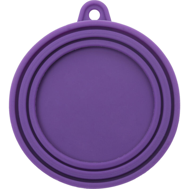 Messy Mutts Silicone Universal Pet Food Can Cover, Purple image number null