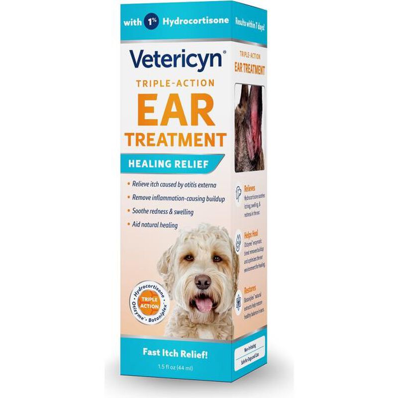 Vetericyn Triple-Action Ear Treatment for Pets, 1.5-oz image number null