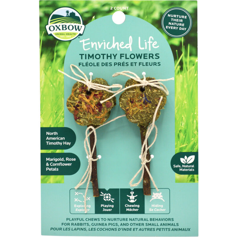 Oxbow Enriched Life Small Animal Chew Toy, Timothy Flowers image number null