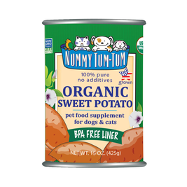 Nummy Tum-Tum Pure Organic Sweet Potato Canned Dog & Cat Supplement, 15-oz