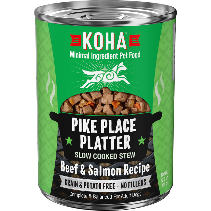 Koha Slow Cooked Stew Canned Dog Food, Pike Place Platter, 12.7-oz image number null