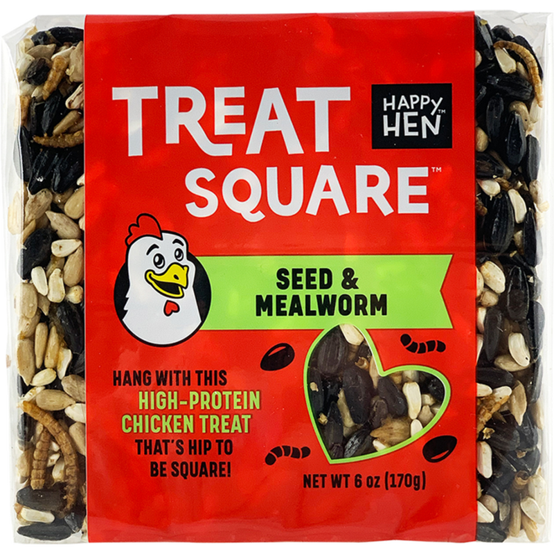 Happy Hen Treat Square Seeds & Mealworm Chicken Treat, 6-oz image number null