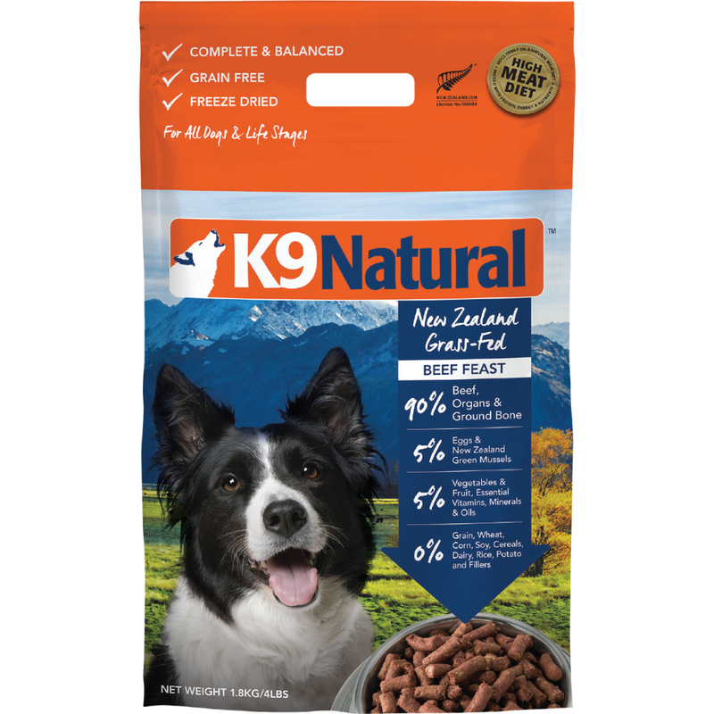 K9 Natural Freeze-Dried Dog Food, Beef image number null