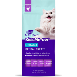 Ark Naturals Kiss Me-ow Lickable Dental Cat Treats, Chicken, 4-pack