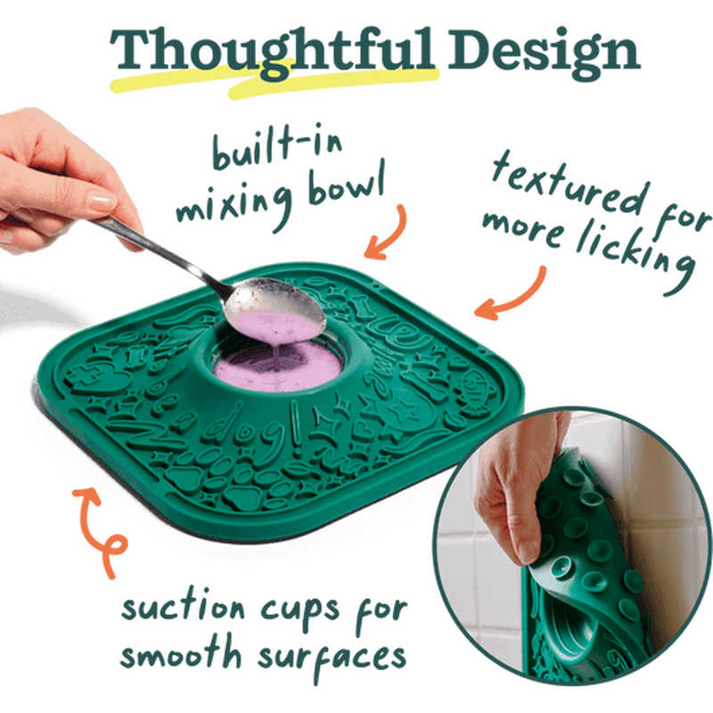 Woof LickMat Slow Feeding Mat, Lavender image number null