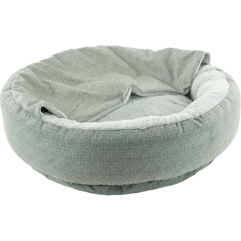 Arlee Pet Products Blanket Donut Dog Bed, Gray, 30-in x 30-in x 9-in image number null