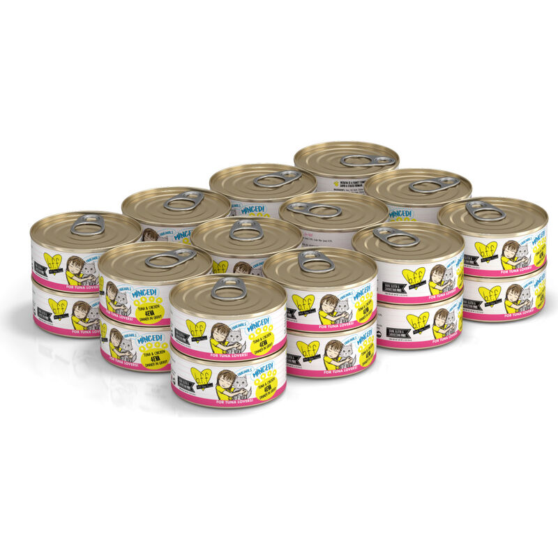 B.F.F. Best Feline Friend Originals Minced! Canned Cat Food, Tuna & Chicken 4Eva image number null