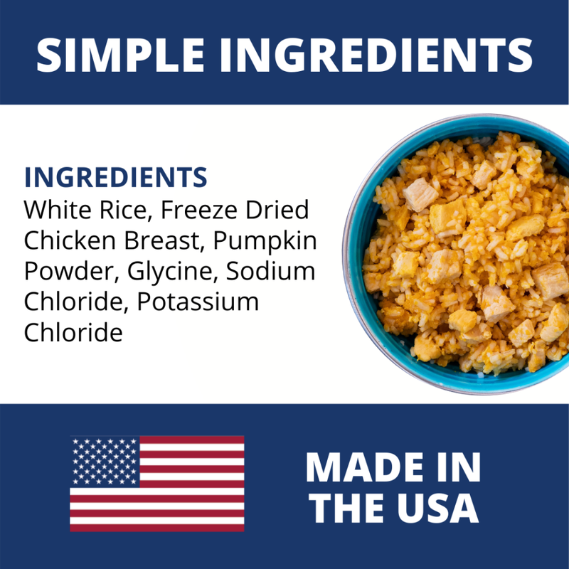 Under the Weather Bland Diet Freeze-Dried Supplemental Dog Food, Rice Chicken & Pumpkin, 6-oz image number null