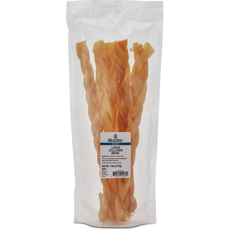 Mud Bay Collagen Braids Dog Treats, 5-pack image number null