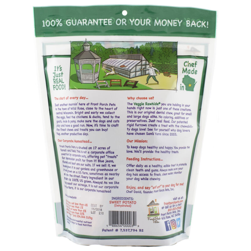 Sam's Yams Sweet Potato Dog Treats, Veggie "Rawhide", 14-oz image number null