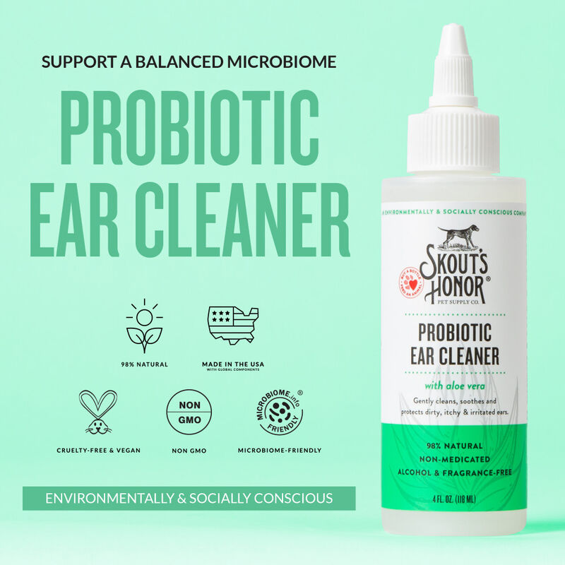 Skout's Honor Probiotic Pet Ear Cleaner, 4-oz image number null