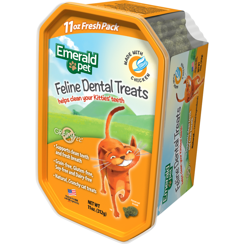 Emerald Pet Dental Cat Treats, Chicken image number null
