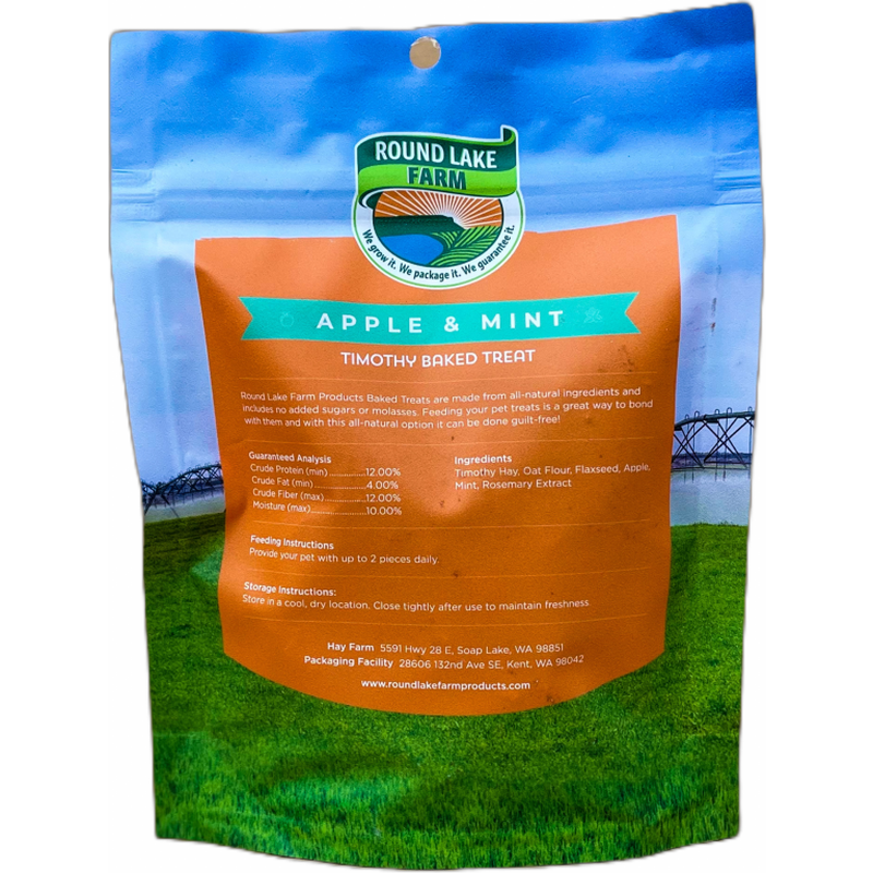 Round Lake Farm Timothy Baked Small Animal Treats, Apple & Mint, 3-oz image number null
