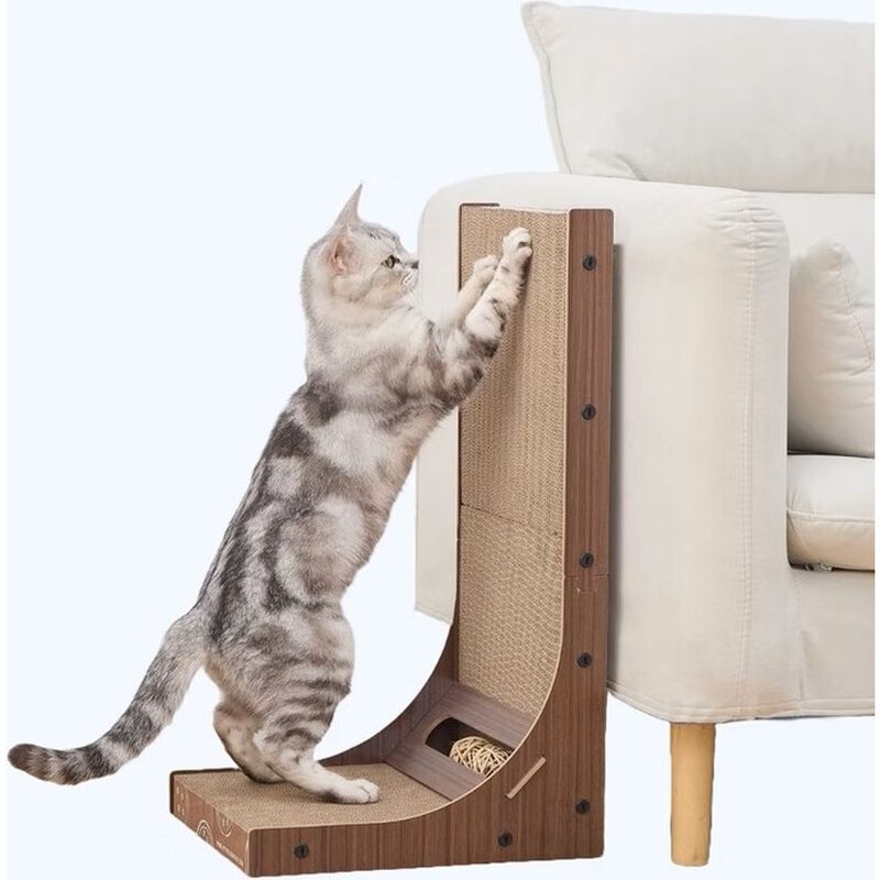 PetPals Cardboard Cat Scratcher, "Poly Angled" image number null