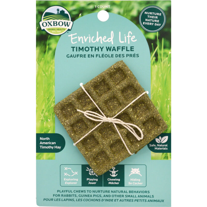 Oxbow Enriched Life Small Animal Chew Toy, Timothy Waffle image number null