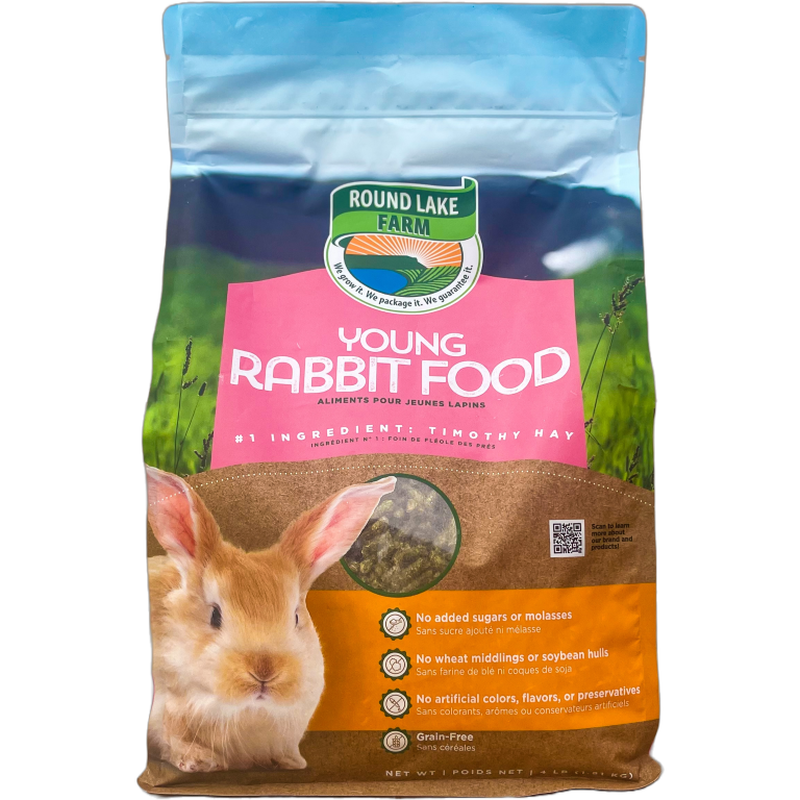 Round Lake Farm Young Rabbit Food, 4-lb image number null