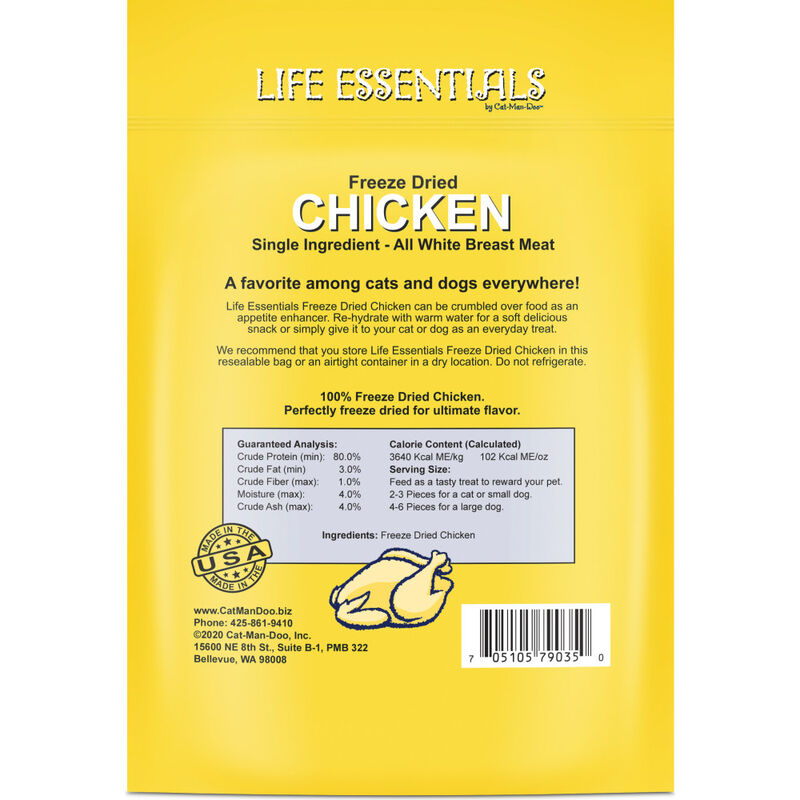Life Essentials Freeze-Dried Cat & Dog Treats, Chicken image number null
