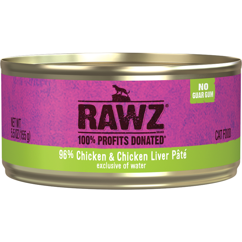 Rawz 96% Pate Canned Cat Food, Chicken & Chicken Liver image number null