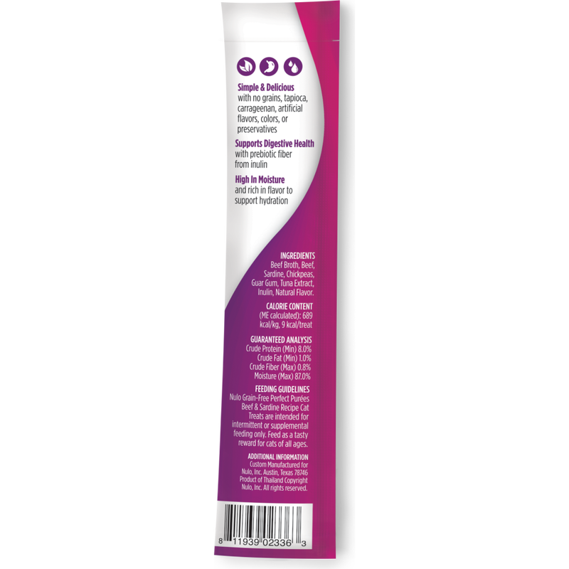Nulo Freestyle Perfect Puree Lickable Cat Treat, Beef & Sardine, 0.5-oz image number null